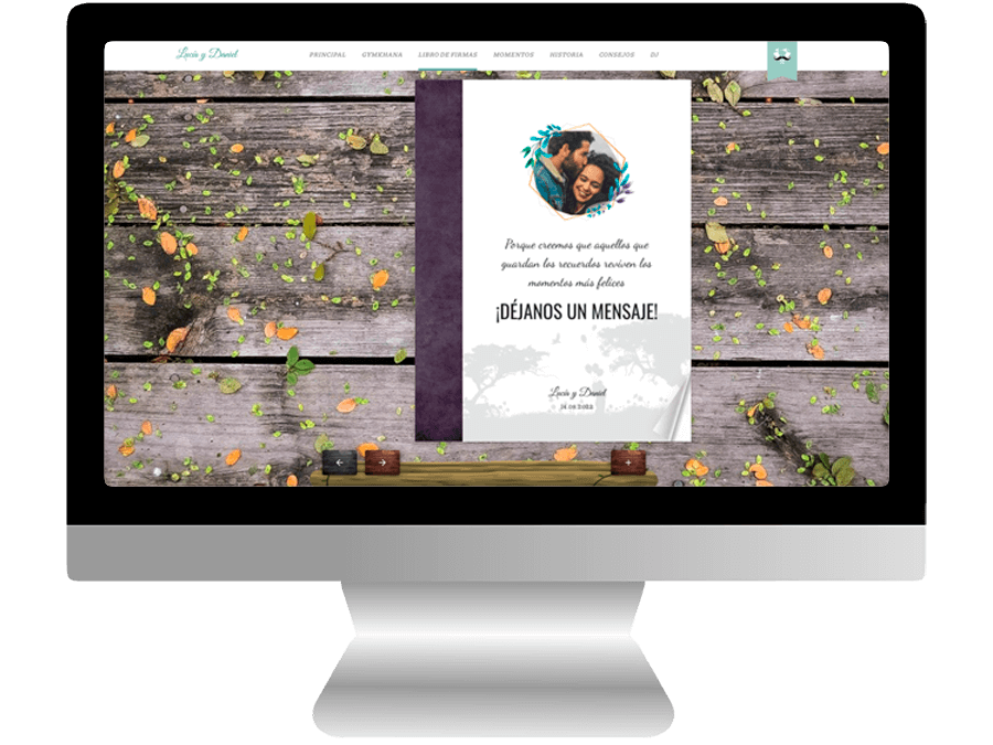 Vista previa en un ordenador del libro de firmas