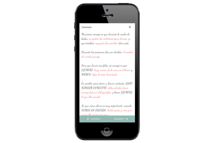 Vista previa de un consejo matrimonial